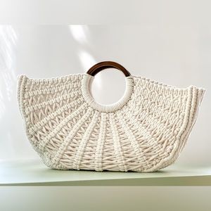 Handmade Macrame Cotton Shopper Bag Beach Summer Boho